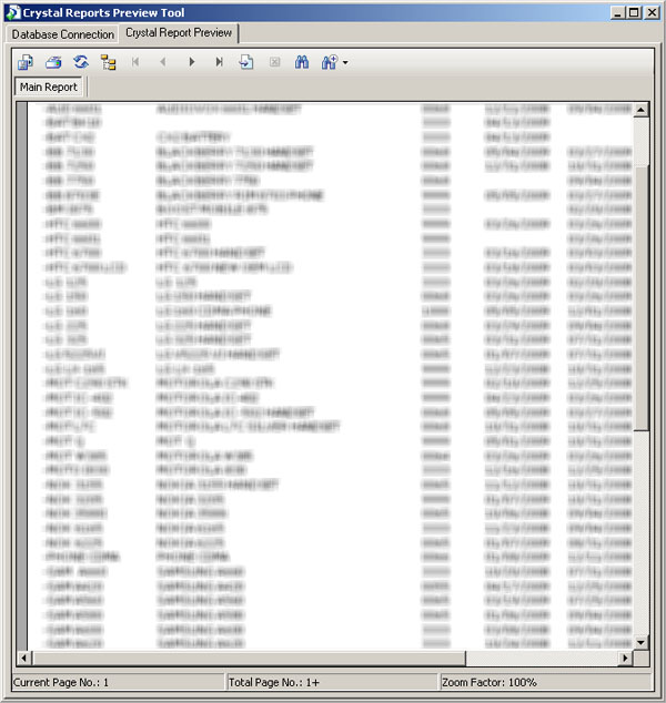 Crystal Report Preview tool - Report Preview Window