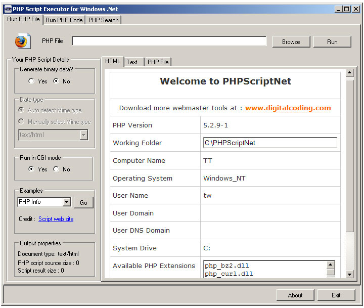 php scriptnet